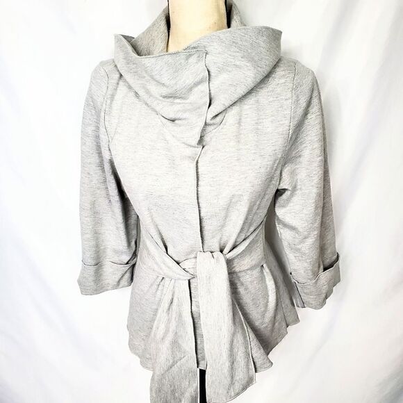 Luii Shawl Collar Tie Jersey Jacket - Picture 3 of 12